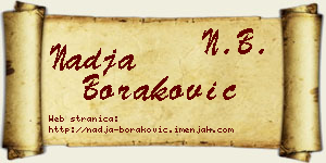 Nadja Boraković vizit kartica